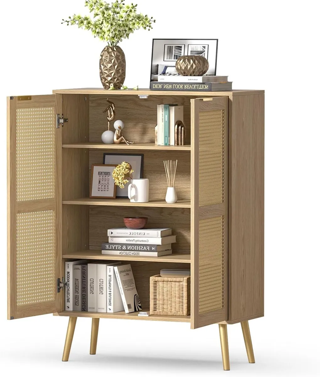 Rattan Tall Sideboard for Living Room Hallway - Image 4