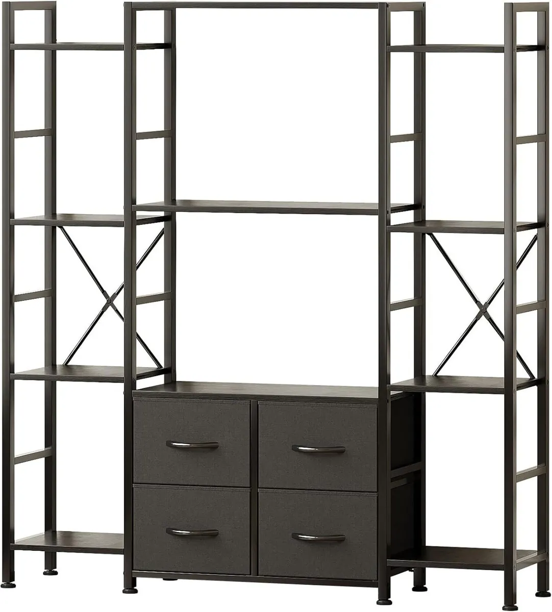 120W X142h Cm Triple Book Shelf 4 Tier - Image 1