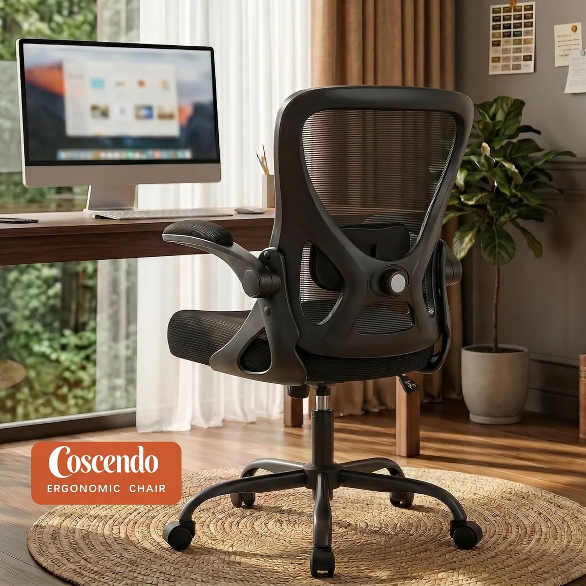 Ergonomic Mesh Office Chair with Flip-Up Armrests - Image 2