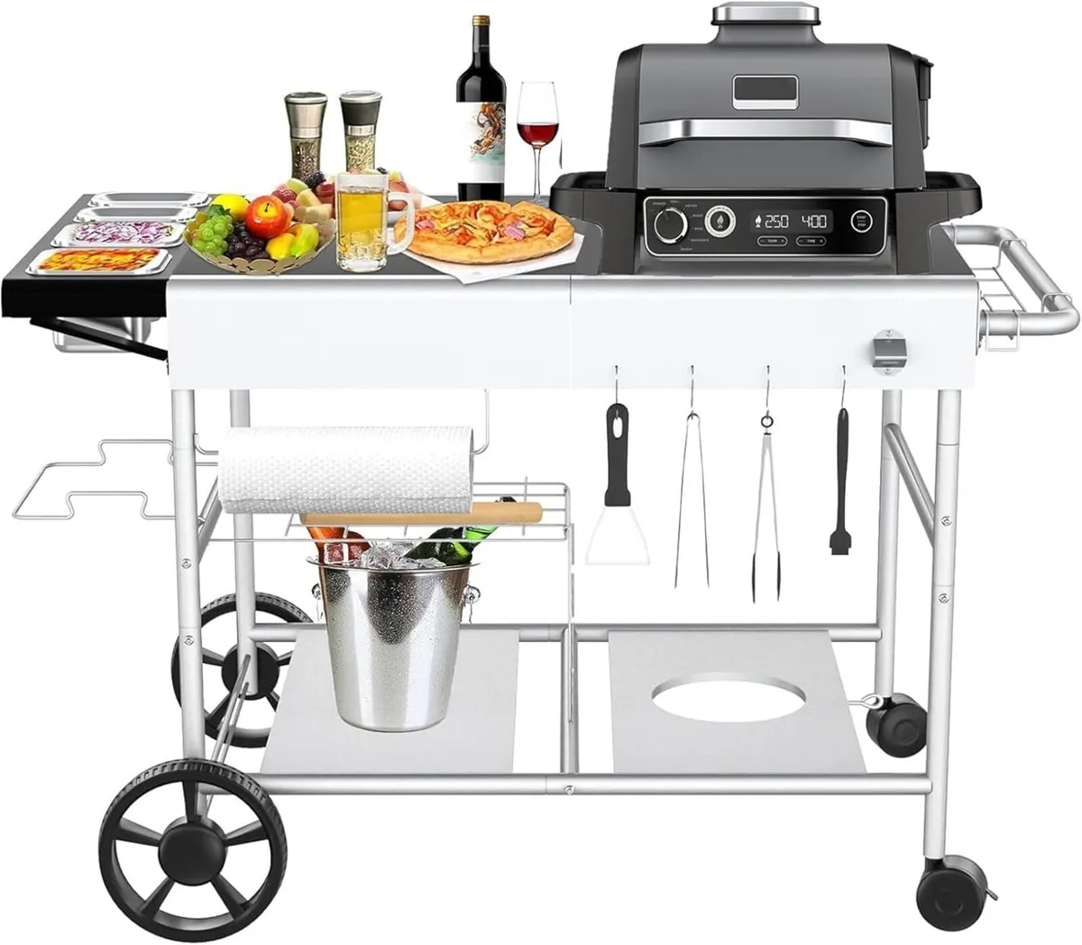 Grill Cart Bbq Stand for Ninja Woodfire - Image 1