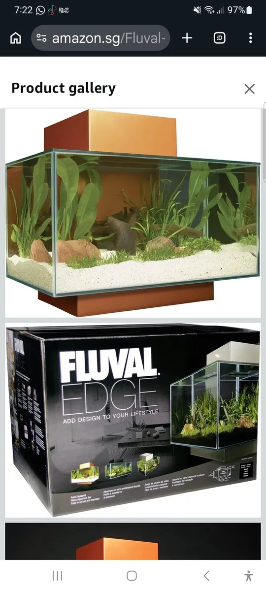 Fluval Edge Aquarium Set, Burnt Orange, 6-Gallon - Image 3