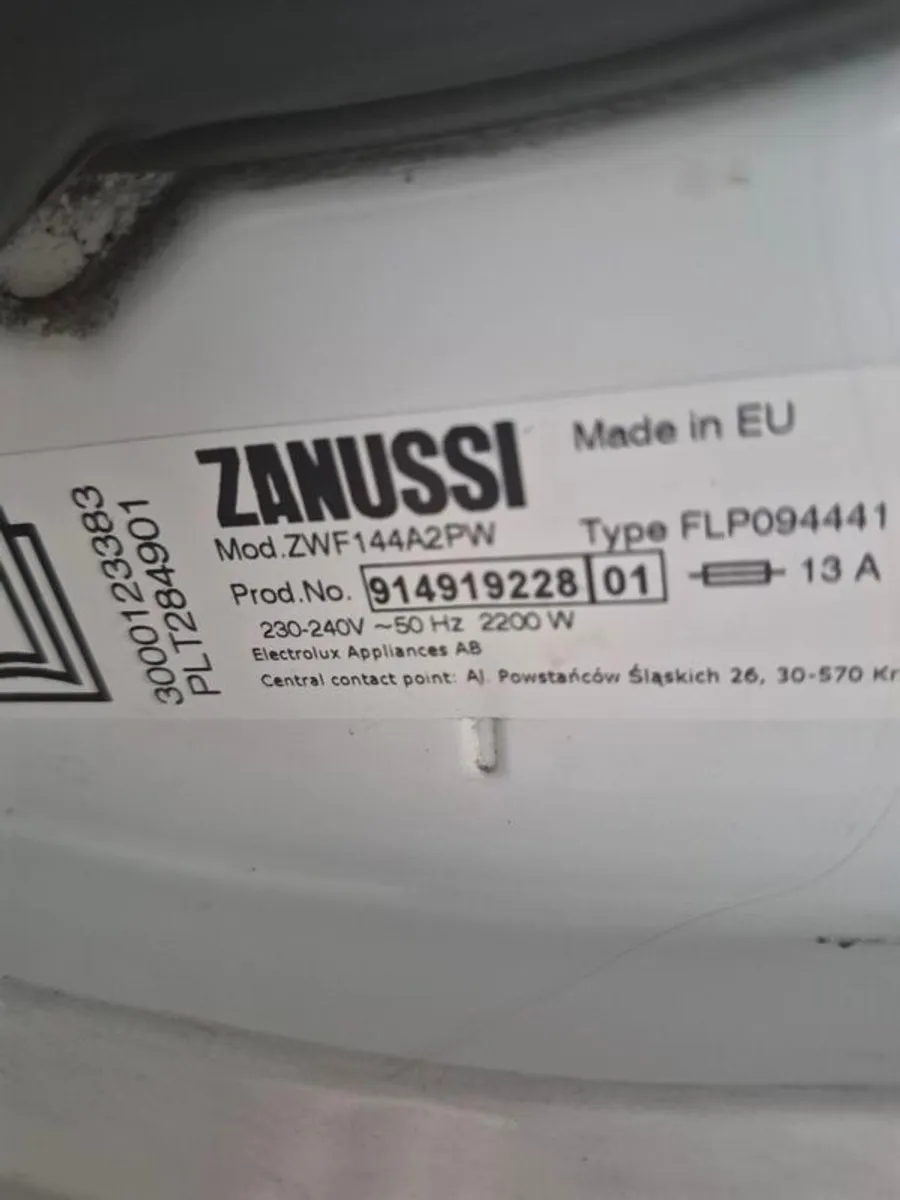 zanussi 10kg washing machine - Image 3