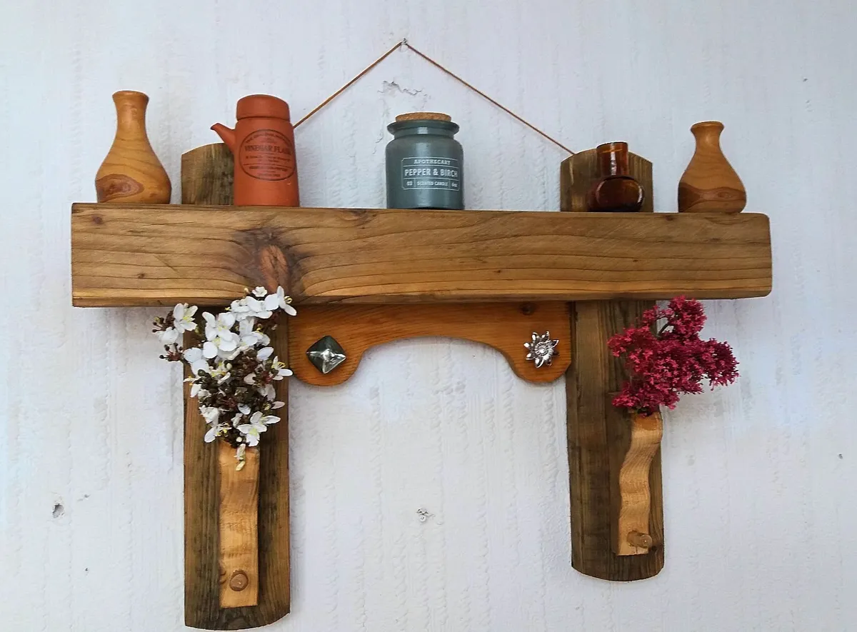 NEW Wood beam stove mantle / shelf - Image 3