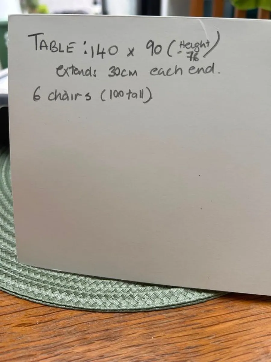 kitchen table and 6 chairs - Image 4