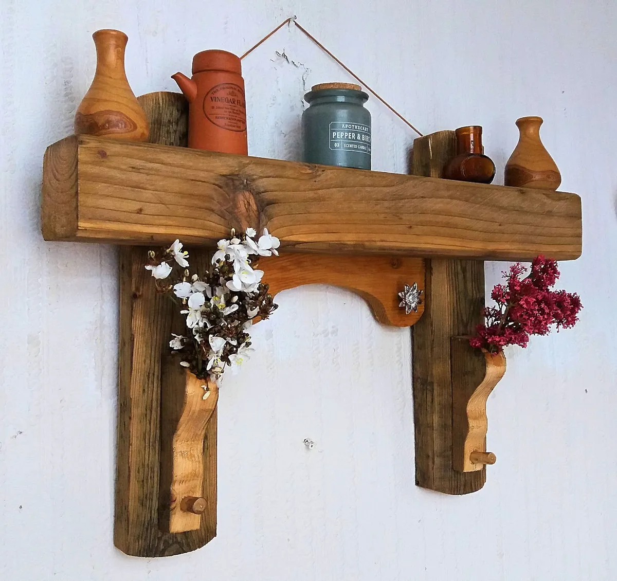 NEW Wood beam stove mantle / shelf - Image 1
