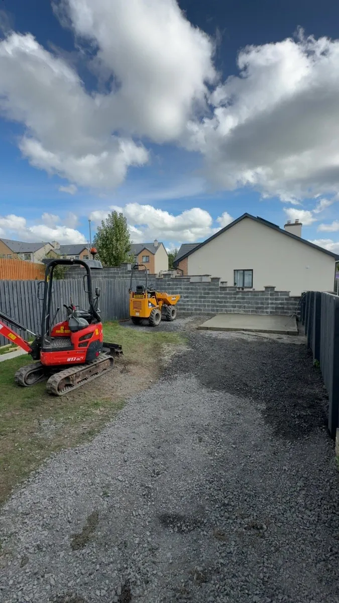 Concrete pads and mini Digger hire - Image 1