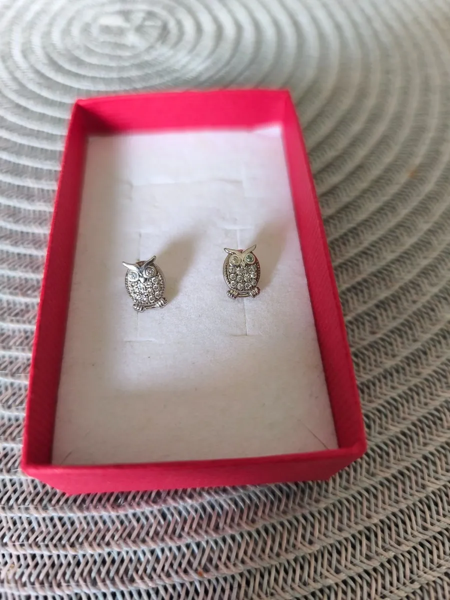 Sterling silver earrings Owl
