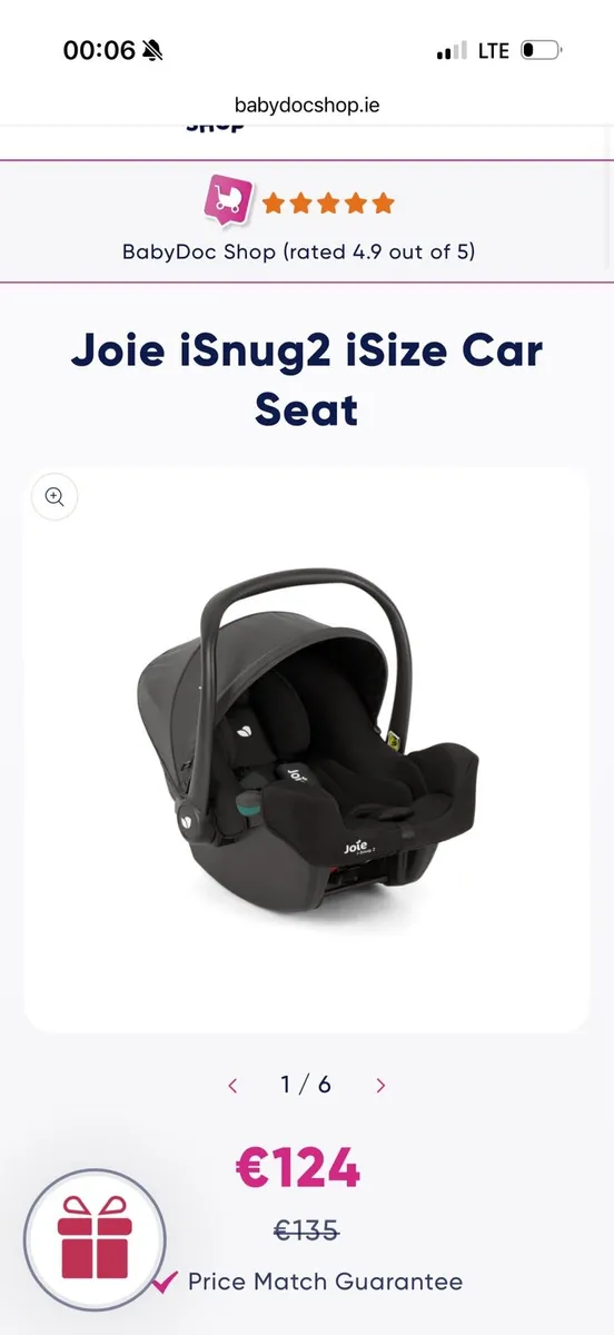 Joie i-Snug 2 Car Seat & Joie i-Base 2 ISOFIX base - Image 3
