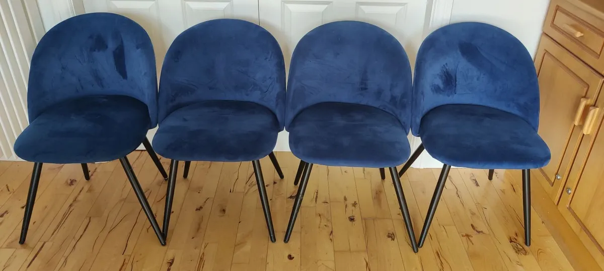 Blue dining chairs - Image 1