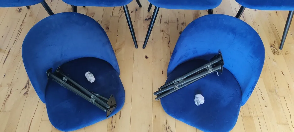 Blue dining chairs - Image 3