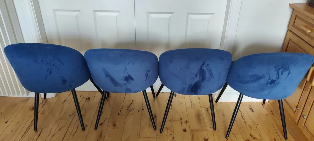 Blue dining chairs - Image 4