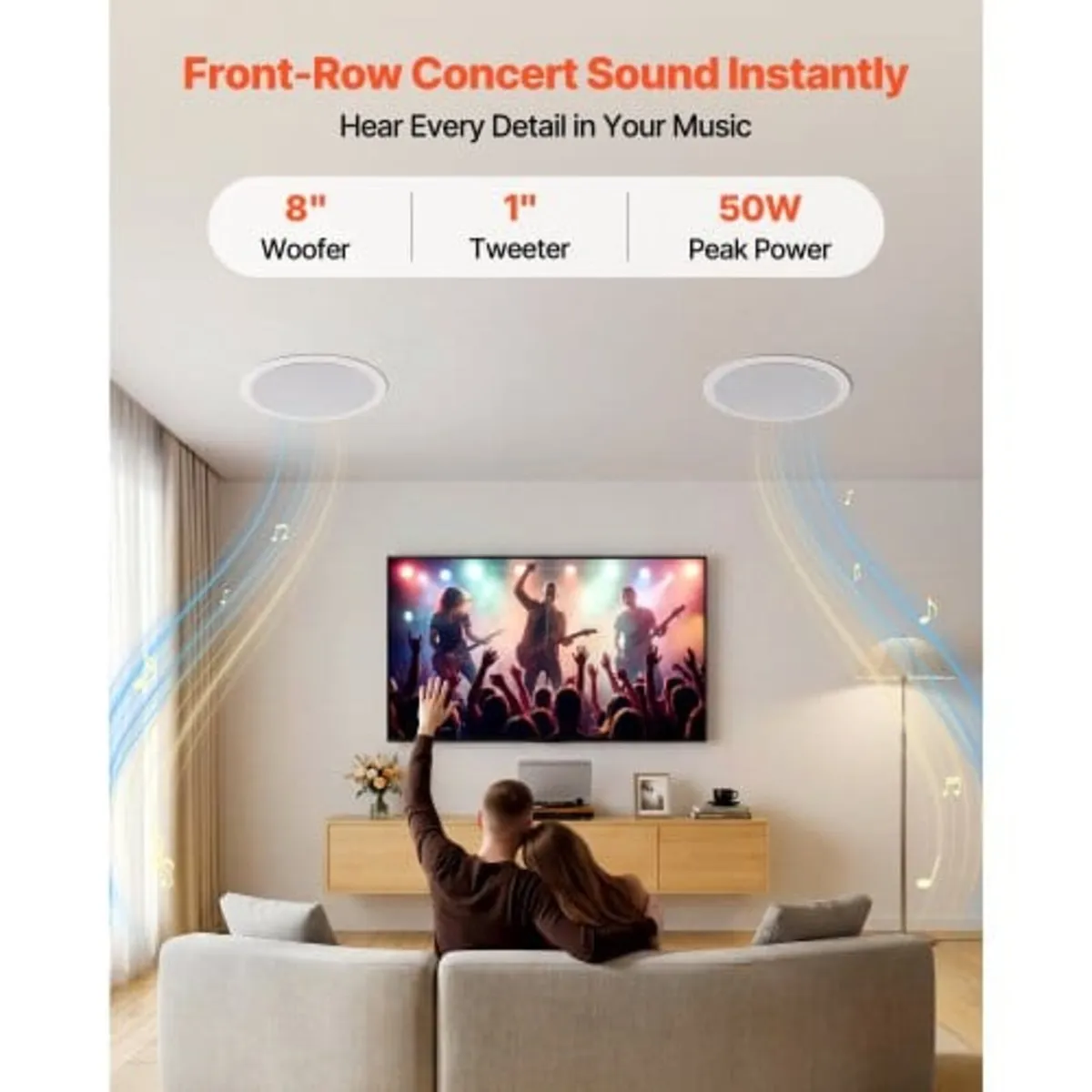 Bluetooth Ceiling Speakers, 203.2mm, In Ceiling & - Image 3