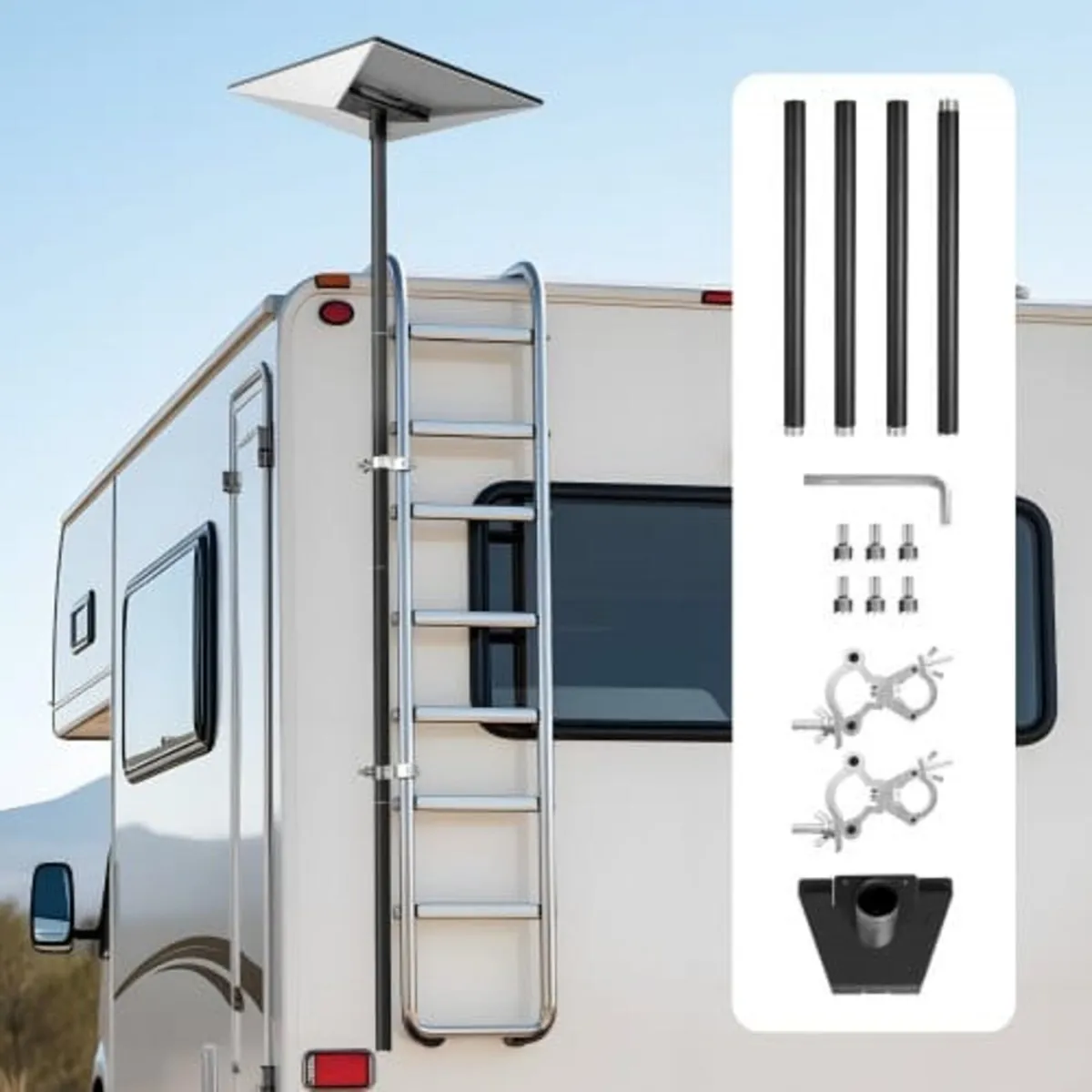 Starlink RV Ladder Mount, 360°Adjustable Angle Mou - Image 1