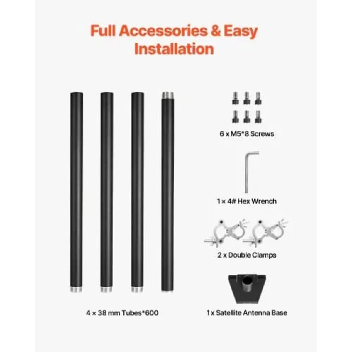Starlink RV Ladder Mount, 360°Adjustable Angle Mou - Image 4