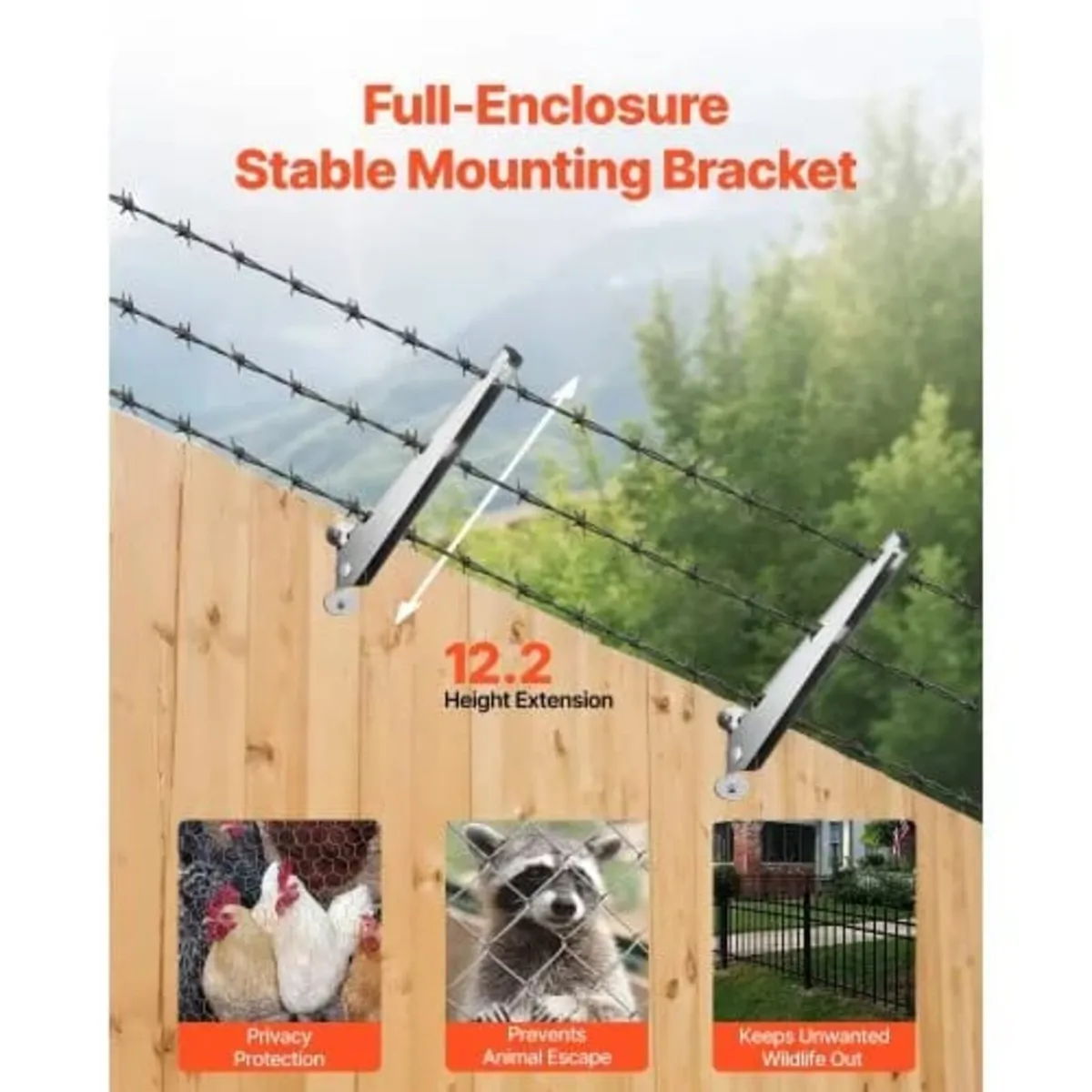 Barbed Wire Arm, 10 Packs 310 mm Fence Post Extend - Image 4