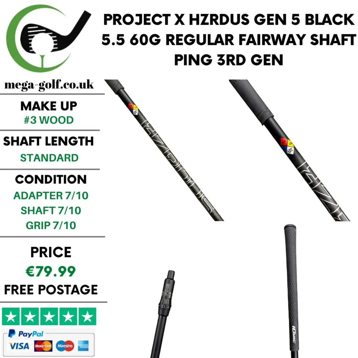 Project X Hzrdus Gen 5 Black 5.5 60g Regular - Image 1