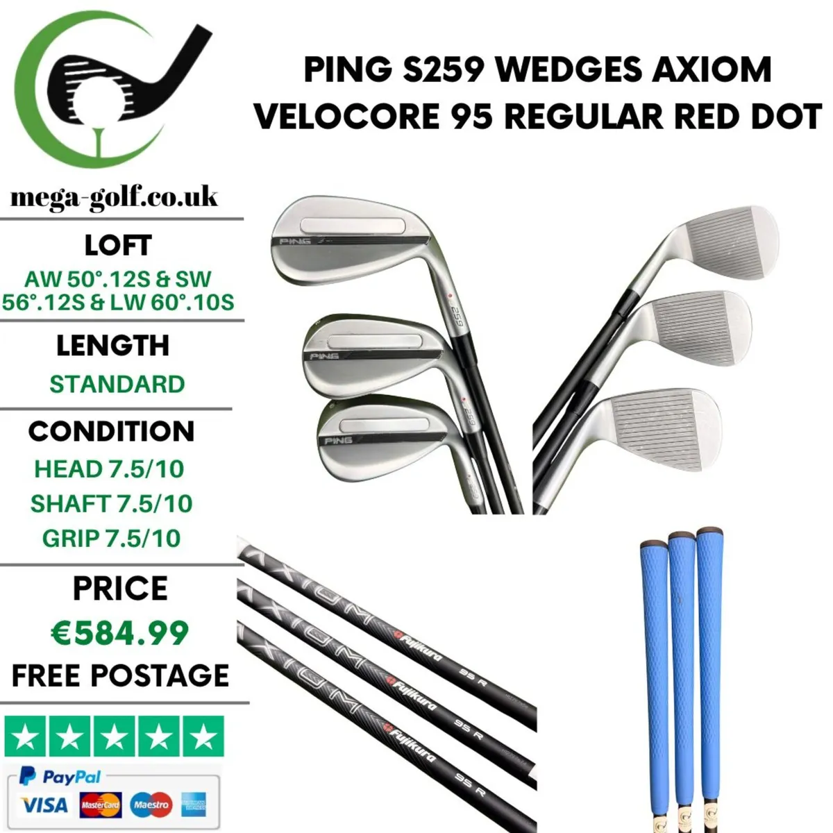 Ping S259 Wedges Aw 50° & Sw 56° & Lw 60° /Regular - Image 1