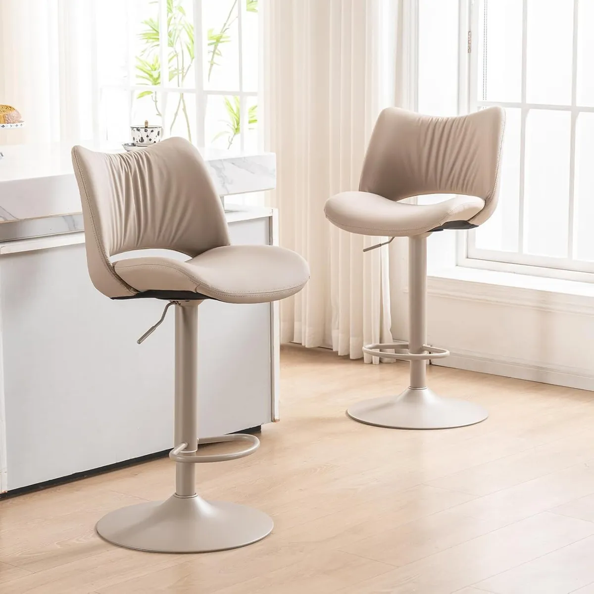 Bar Stools Adjustable Breakfast All Open Back - Image 3