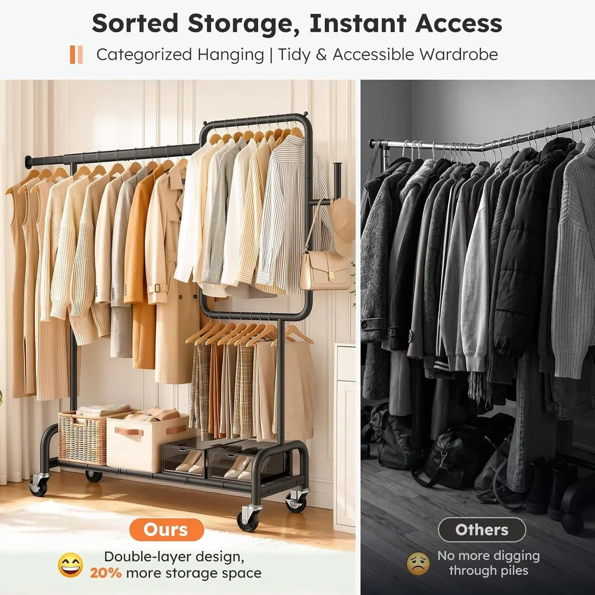 Heavy Duty Clothes Rail - Image 2