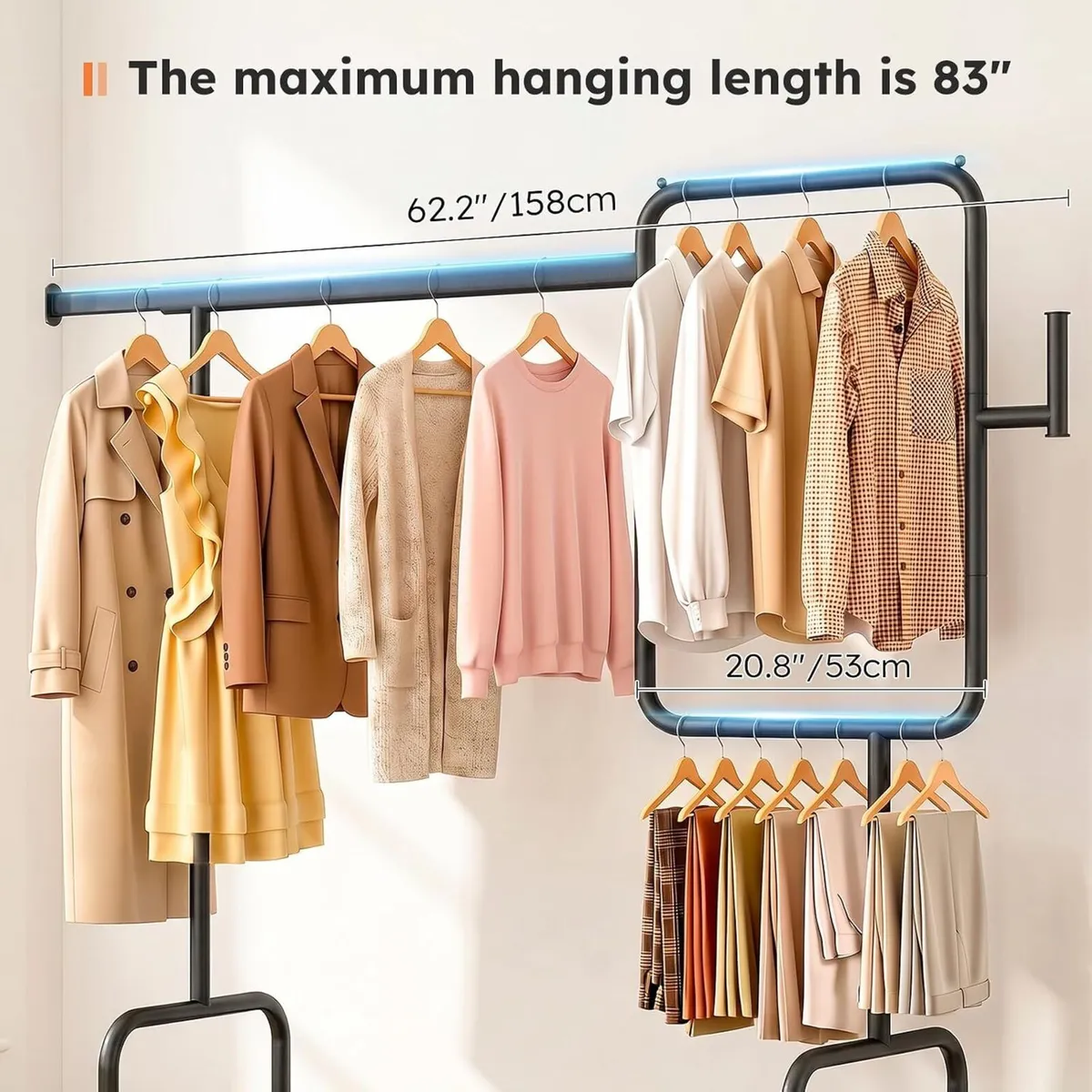 Heavy Duty Clothes Rail - Image 3