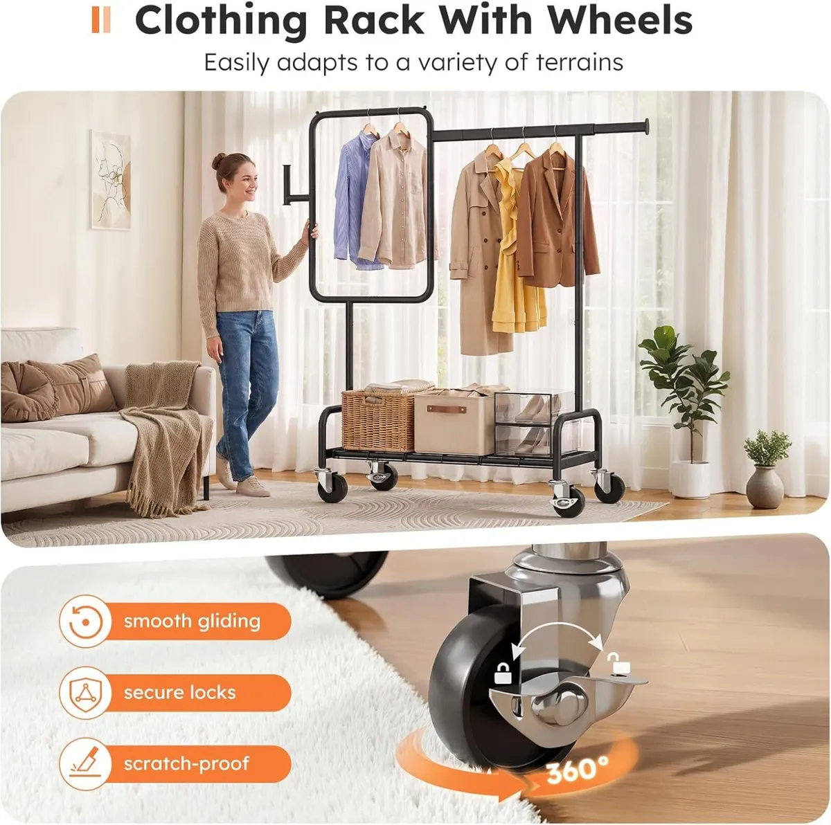 Heavy Duty Clothes Rail - Image 4