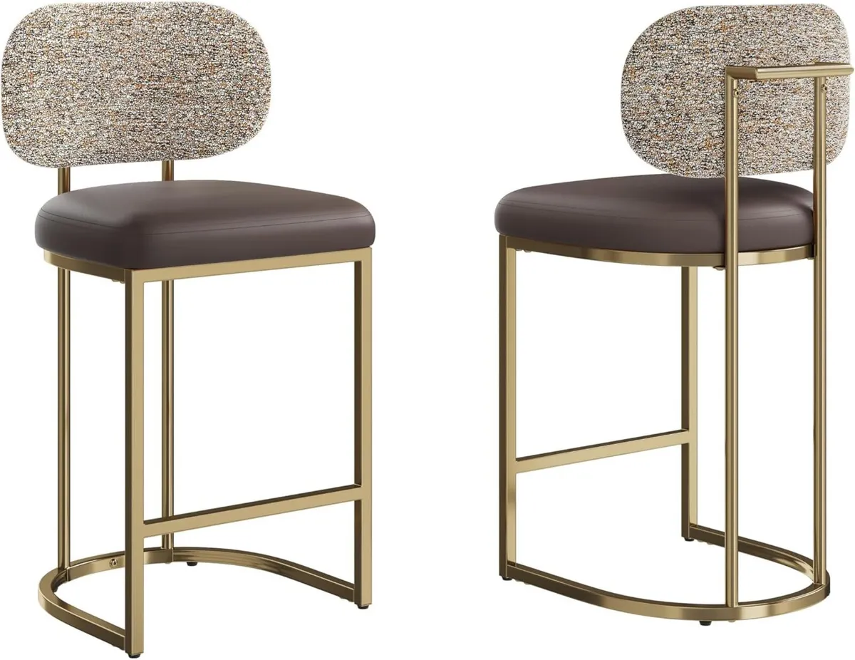 Bar Stools Counter Chairs with Backs and 9 (Set - Image 1
