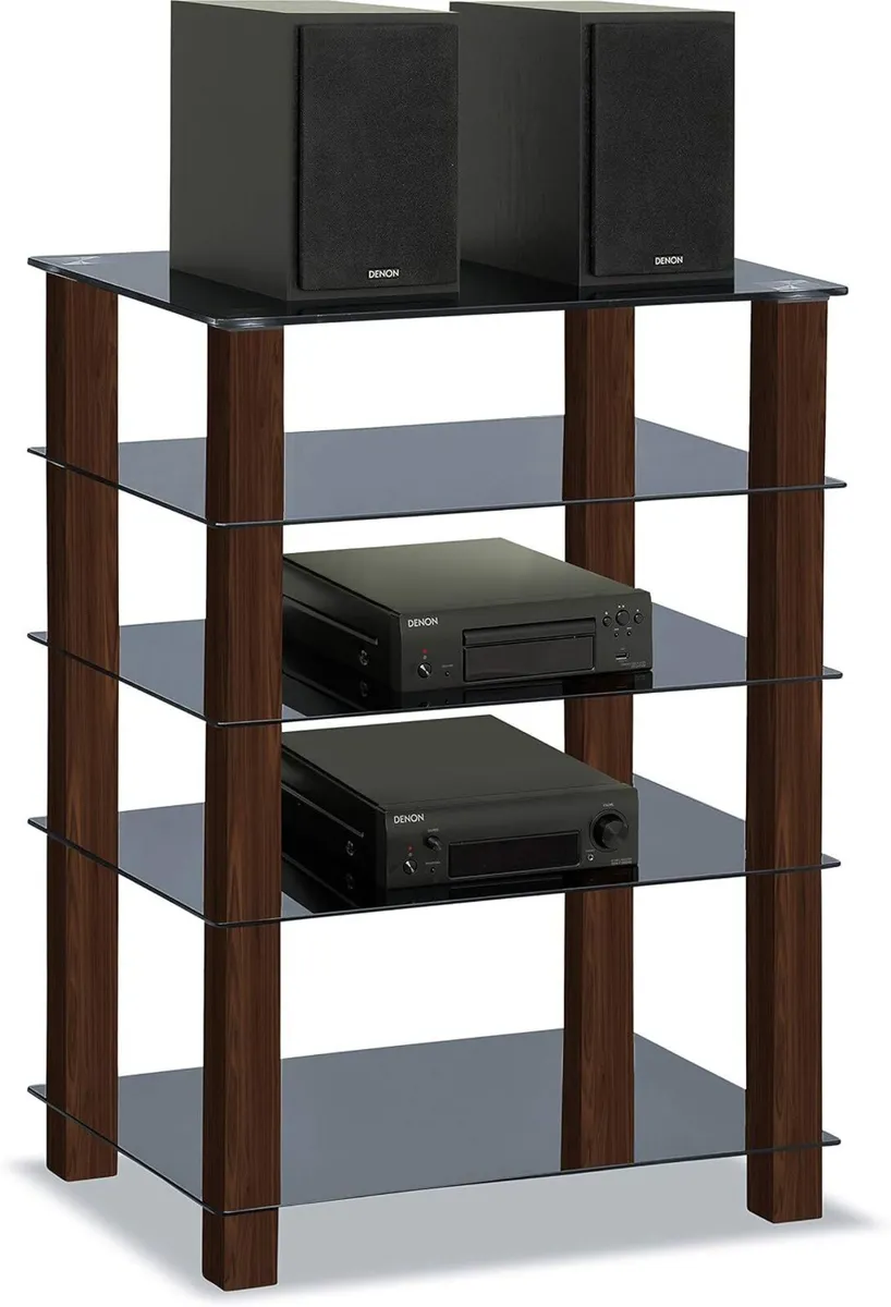 Trinity Gloss 5 Shelf with Legs Flat Screen - Image 1