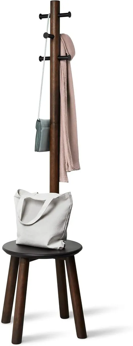 Coat Rack Stool Clothing Organiser Umbrella Holder - Image 1