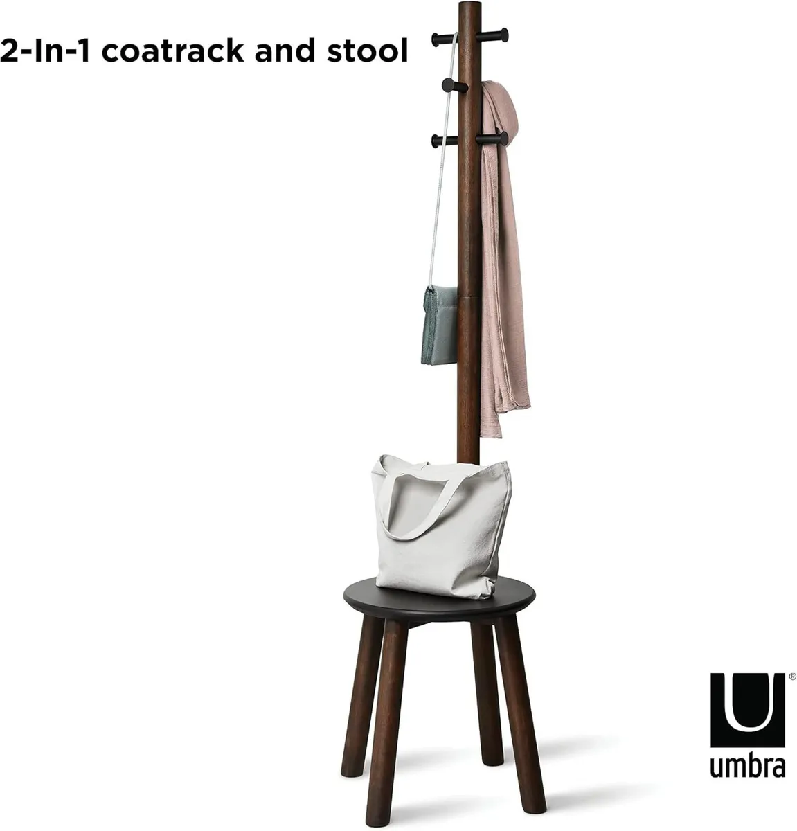 Coat Rack Stool Clothing Organiser Umbrella Holder - Image 4