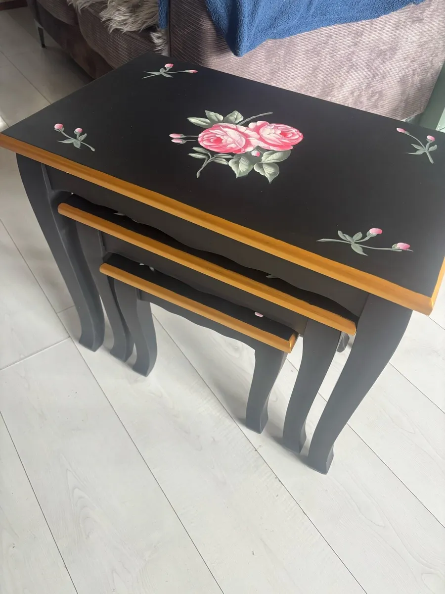 Set of three coffee tables black new - Image 1