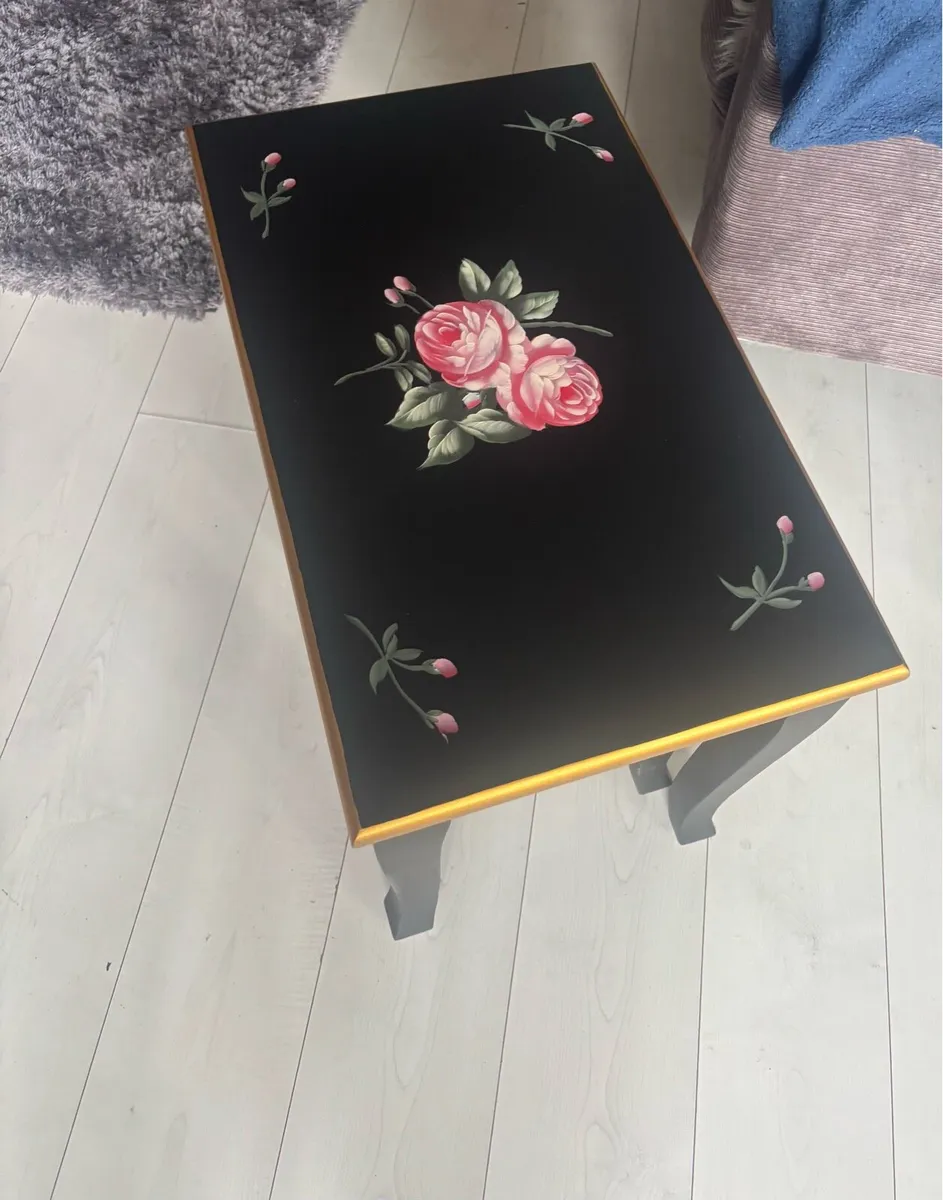 Set of three coffee tables black new - Image 3
