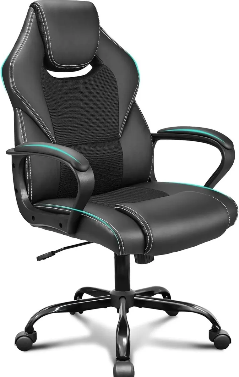 Office Chair PU Leather Ergonomic Computer Desk - Image 1