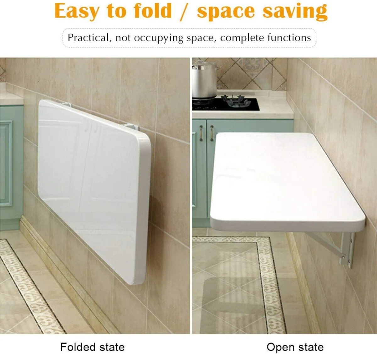 Wall Mounted Table Folding Desk 60x40CM Large - Image 3
