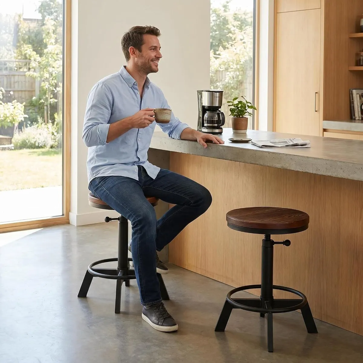 Industrial Bar Stool-Counter Height Chairs - Image 2