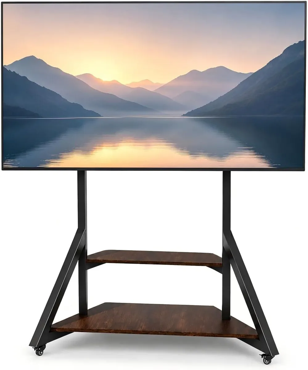 Floor TV Stand with Shelves - Image 1