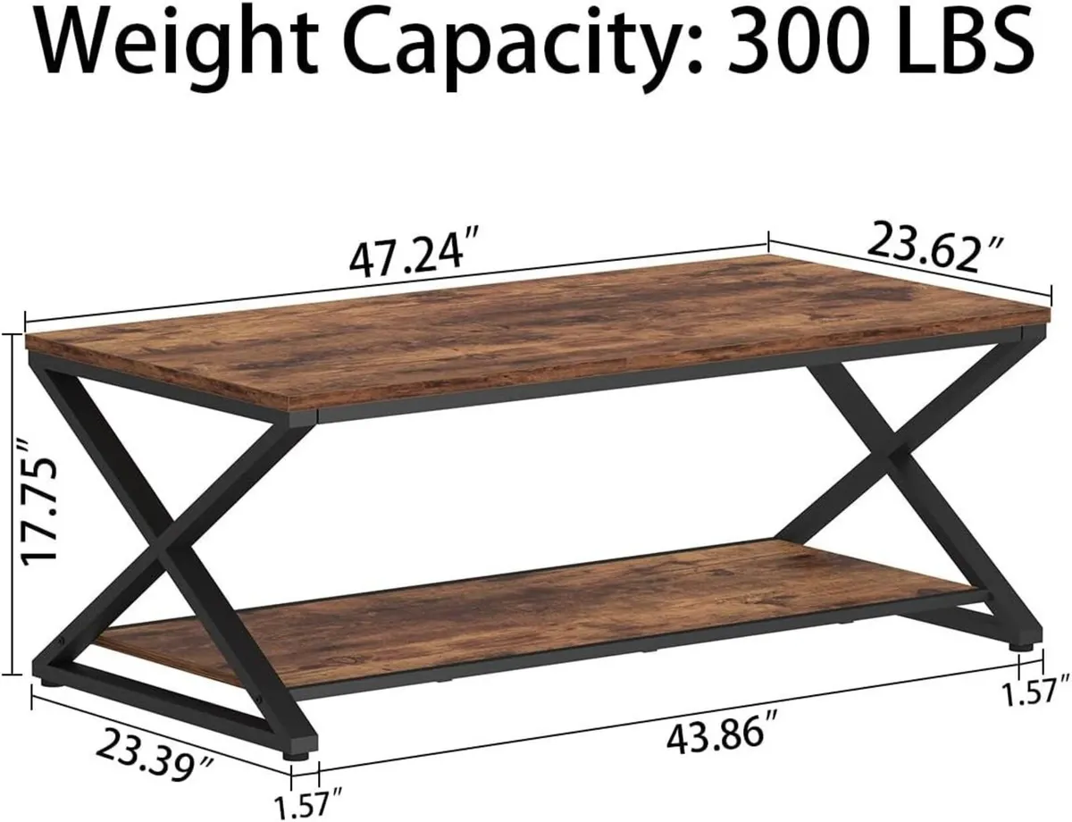 Coffee Table for Living Room Tables Storage - Image 2