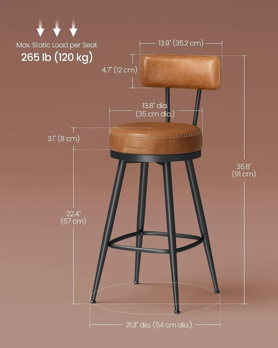 Collection 360?swivel Bar Stools Counter Chairs - Image 3