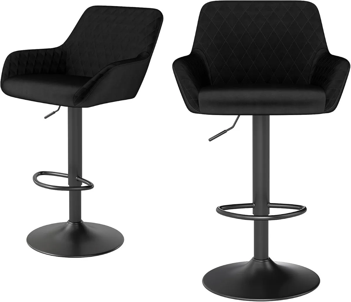 Bar Stools Height Adjustable Swivel Barstools - Image 1