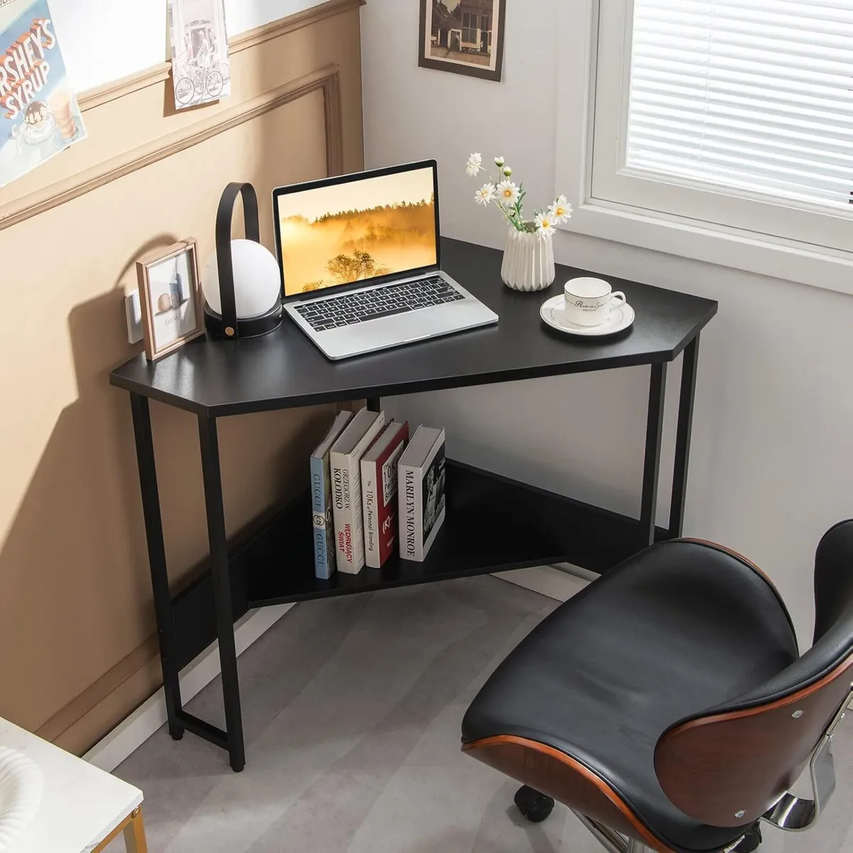 Corner Computer Desk Triangular Writing - Image 2