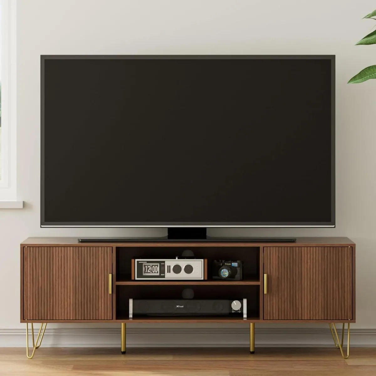 Wood TV Stand for Up to 65 Inch - Image 1
