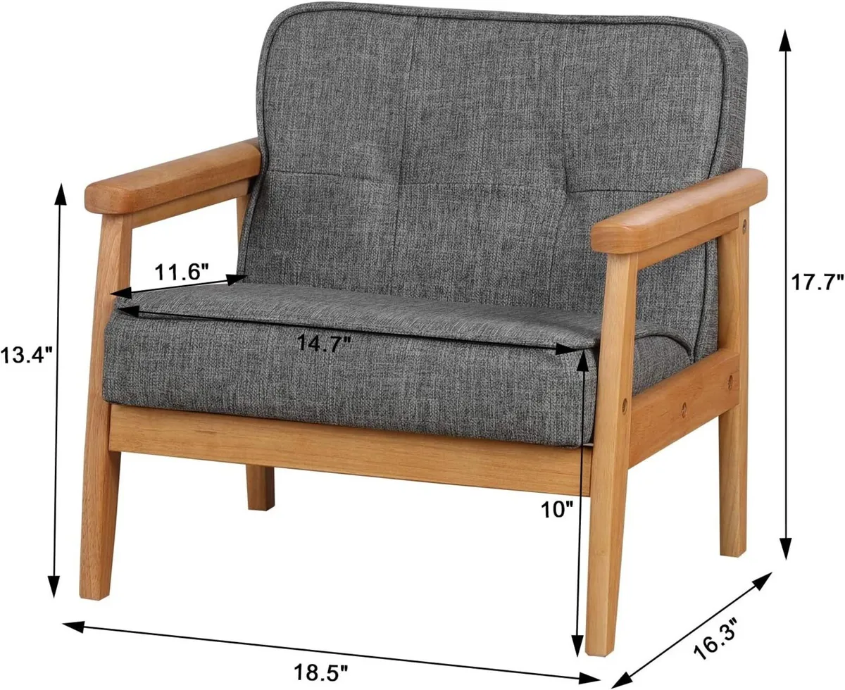 Wooden Kids Sofa Chair Comfortable Pvc Child's - Image 3