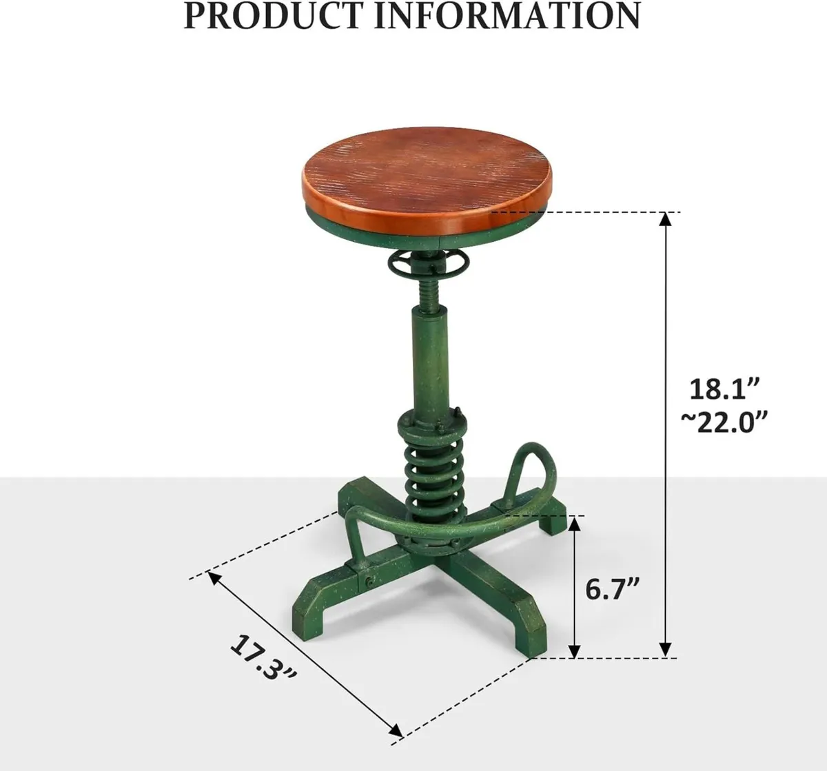 Bar Stool Vintage Counterseat Height Adjust - Image 3