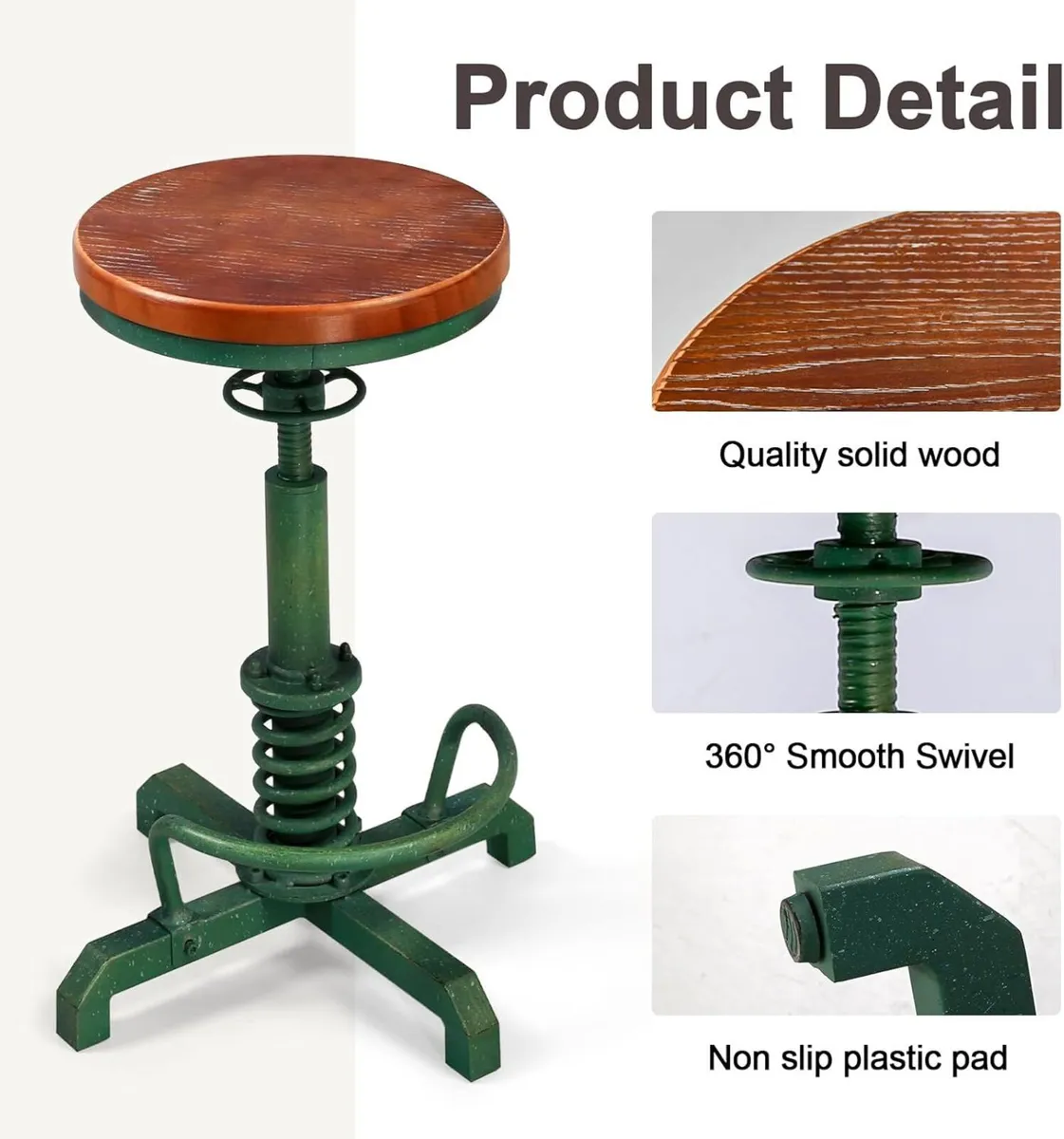 Bar Stool Vintage Counterseat Height Adjust - Image 4