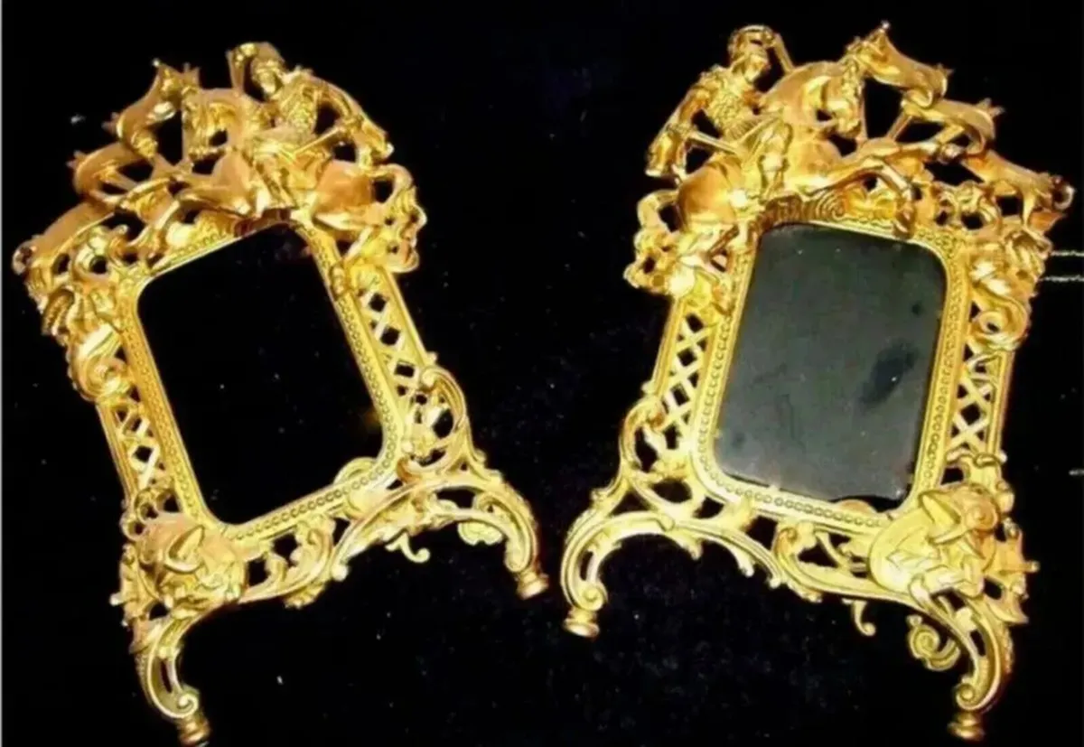 Pair Of Substantial Brass Photo Frames - Image 4