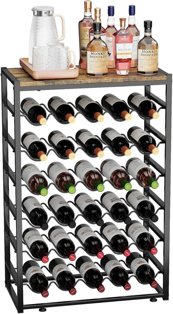Wine Rack Free Standing Floor for 30 Bottles - Image 1