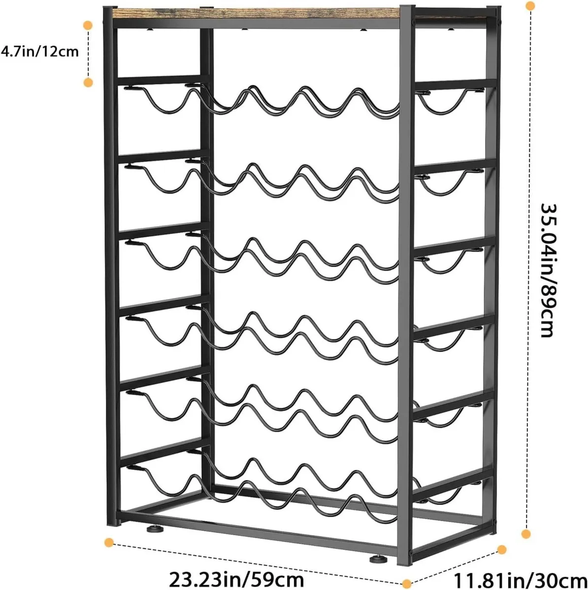 Wine Rack Free Standing Floor for 30 Bottles - Image 3