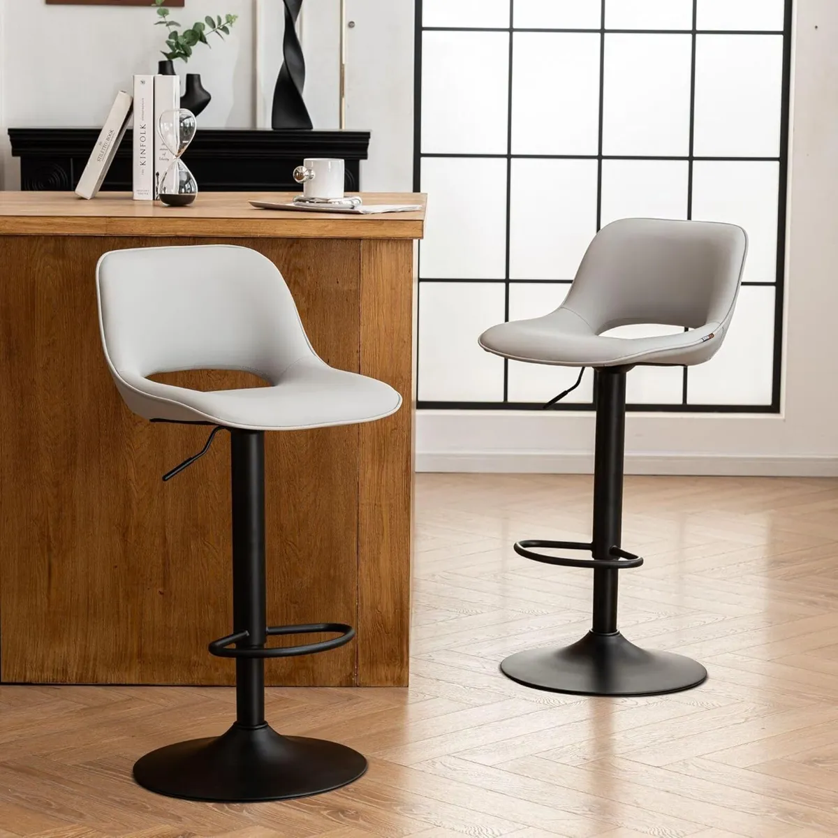 Bar Stools Breakfast Barstools Adjustable Counter - Image 1