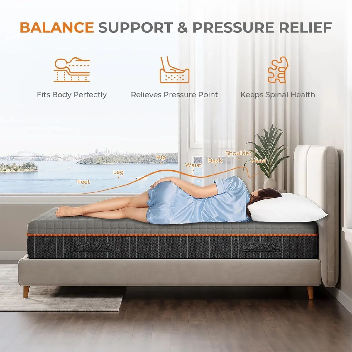 Mattress Gel Memory Foam Medium Breathable - Image 3