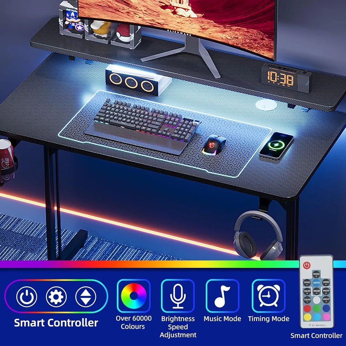 Small Gaming Desk Computer 100x50x88CM Table - Image 4
