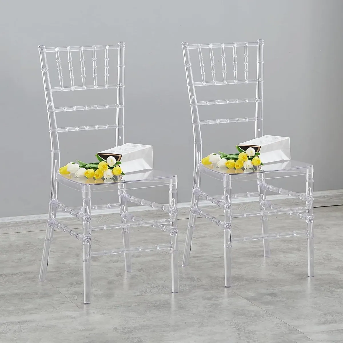 Clear Chiavari Chairs Transparent Acrylic Plastic - Image 1